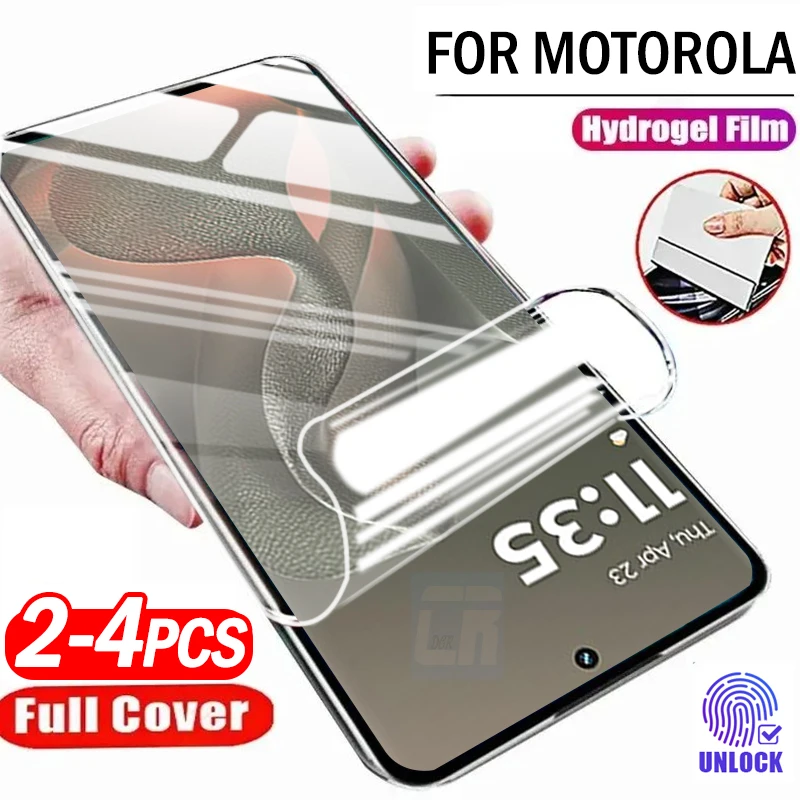

2-4 шт. силиконовая мягкая гидрогелевая пленка для Motorola Edge Plus 2023, защитная пленка для экрана Razr 60 50 Ultra 2025 2024, пленка без стекла