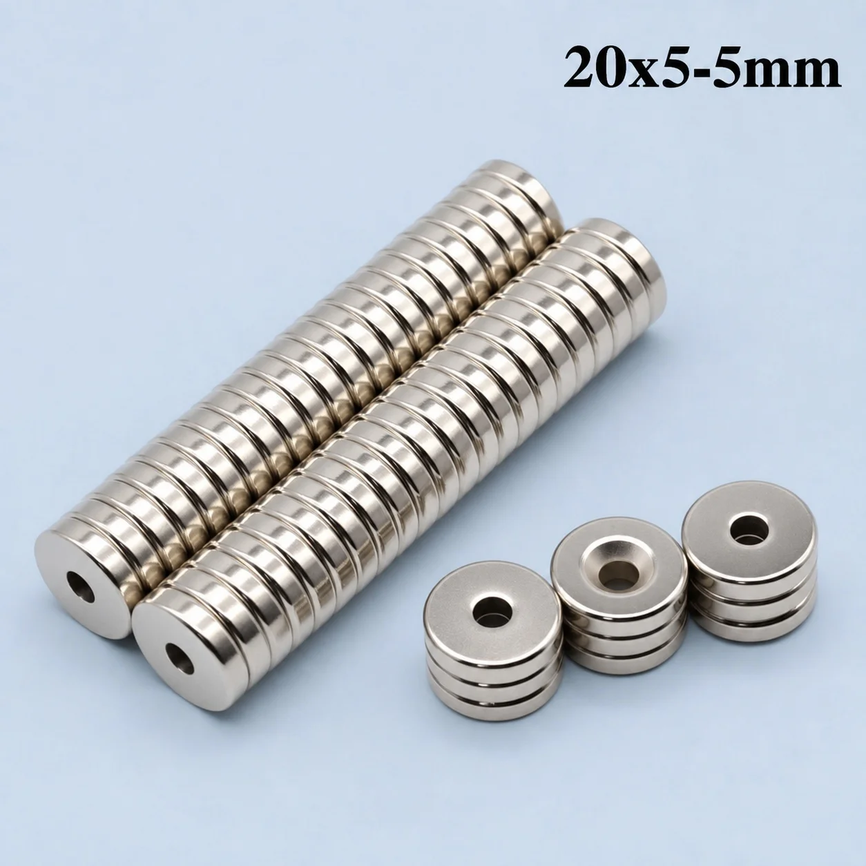 Fridge Organization Office Use Neodymium Magnet High Purity Magnetic Raw Material Round Disc 20x5-5mm Durable