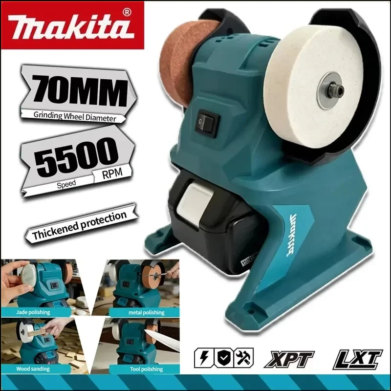 

Makita Cordless Bench Grinder Dual Wheel Electric Sharpener Multifunctional Grinding Polishing Machine for Metal Tool Sharpening