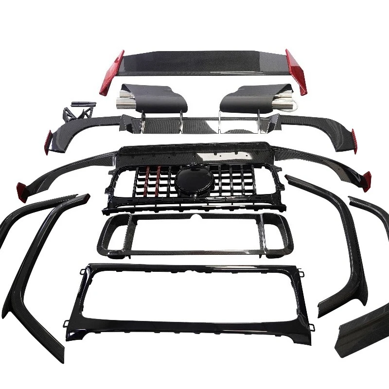 Carbon Fiber Front Bumper Lower Center Mesh Grille Wide Body for W464 Rear Body Kit Accessories for Rocket G900 2019-2024