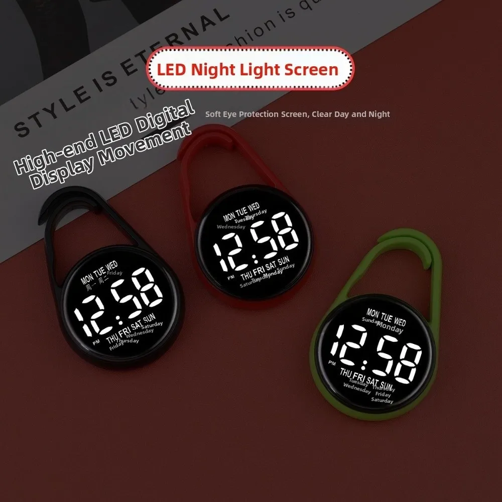 LED Electronic Hanging Watch Digital Display Portable Pocket Watch Pocket Style Waterproof Luminous Pocket Watch