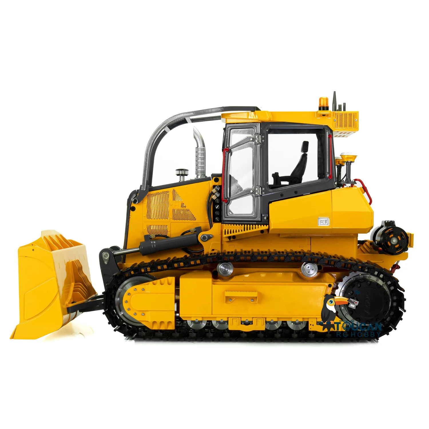 1/14 LESU RC Metal Hydraulic Dozer Aoue 850K Black Tracks Bulldozer Painted Finished Remoted Control Truck Gift Toy TH22777