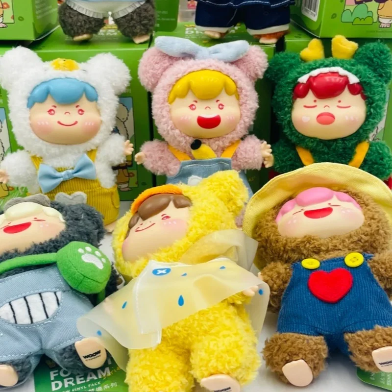 دمية وجه من الفينيل من سلسلة Woow Forest Dream، صندوق أعمى لطيف مصنوع يدويًا، لعبة هدية مفاجئة عصرية من الجيل الأول