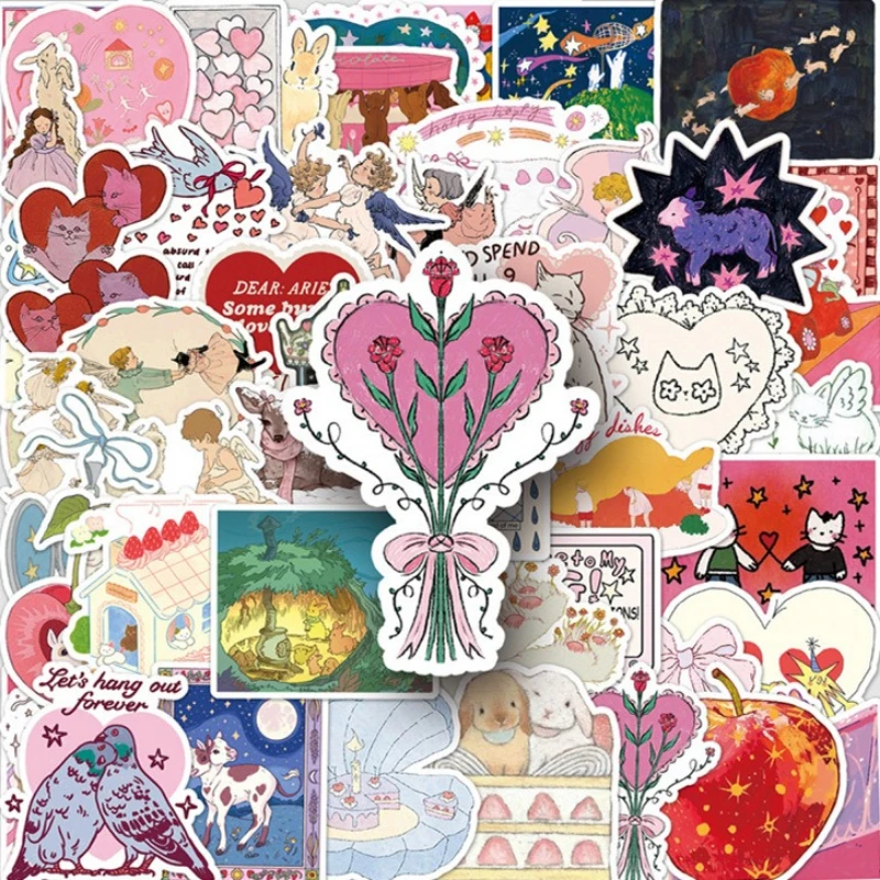 

50Pcs Fairy Tale Graffiti Stickers Kawaii Cartoon Decoration Decals DIY Suitcase Laptop Phone Stickers Aesthetic