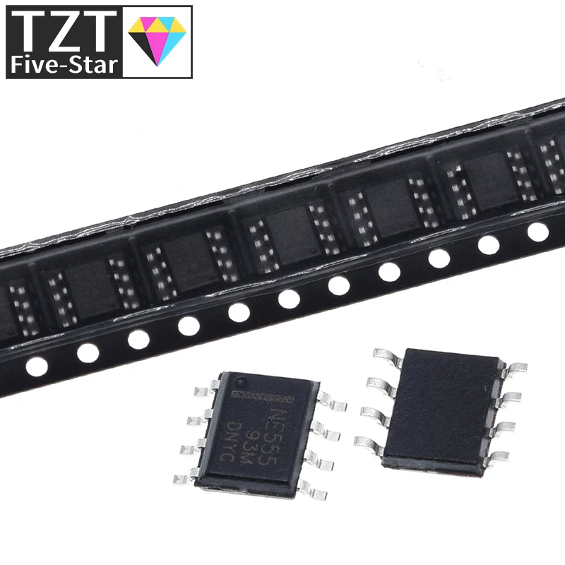 TZT 10/30/100 قطعة NE555 NE555N 555 NE555DR NE555DT لوحدة الطاقة