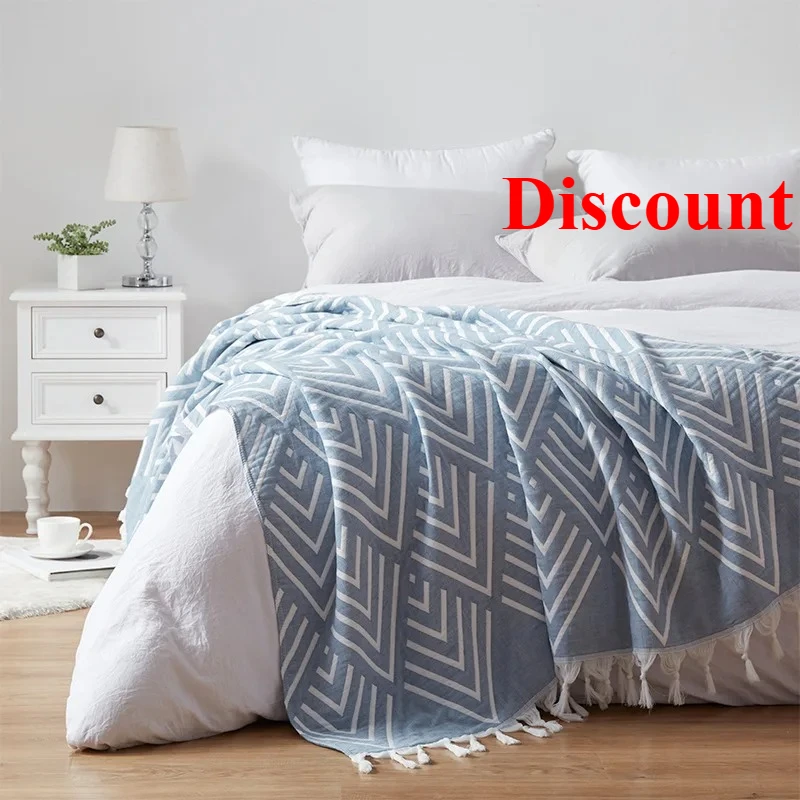 

Pure cotton jacquard gauze cover sofa blanket single double air conditioner quilt nap blanket towel quilt