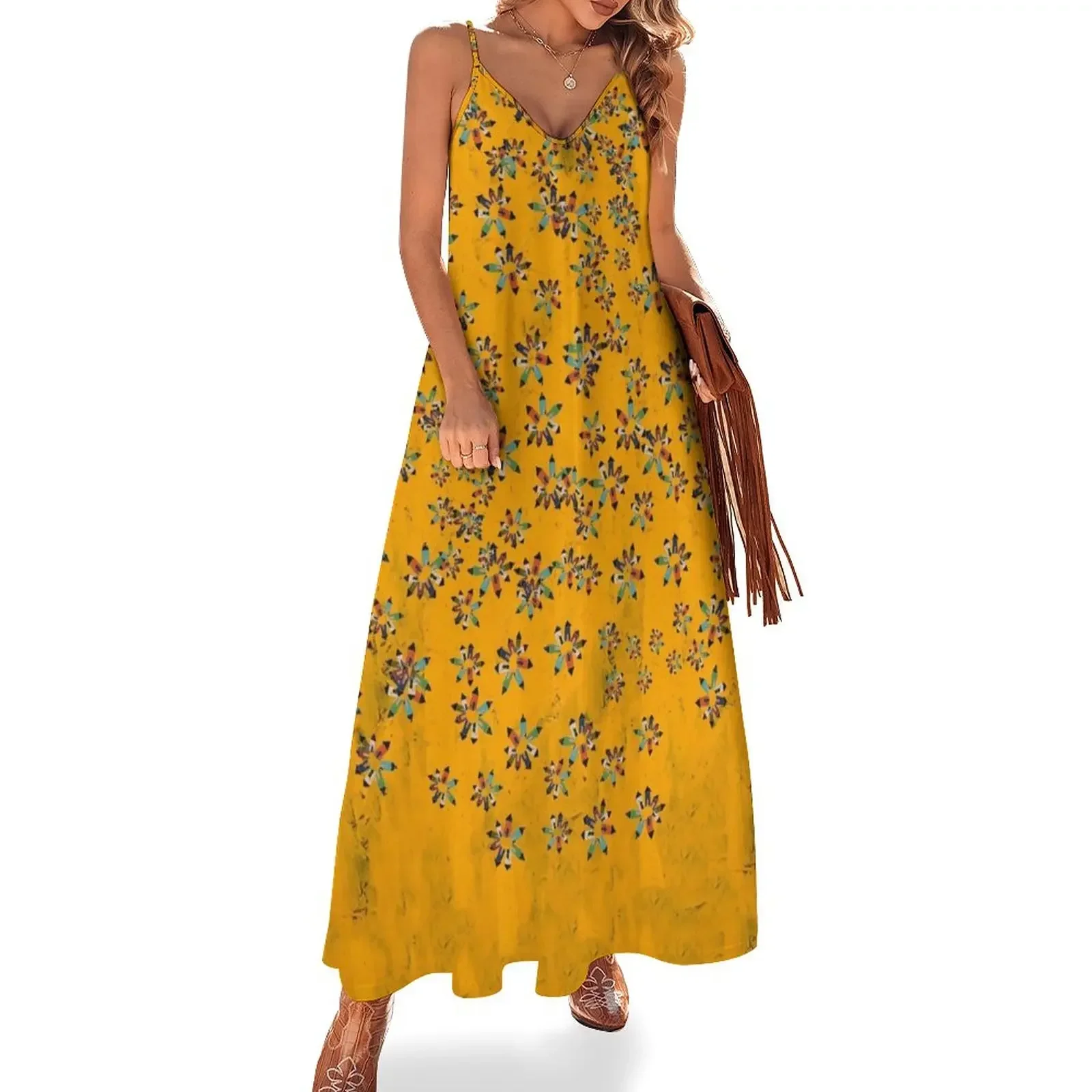 

Sweet Apple Petals - Saffron Sleeveless Dress Dress vintage dresses for prom Dress