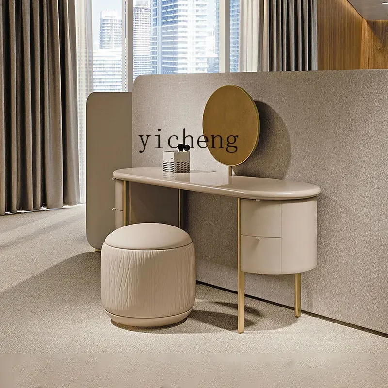 Italian-Style Light Luxury Dressing Table Bedroom and Household Small Apartment Princess Stool Simple Makeup Table