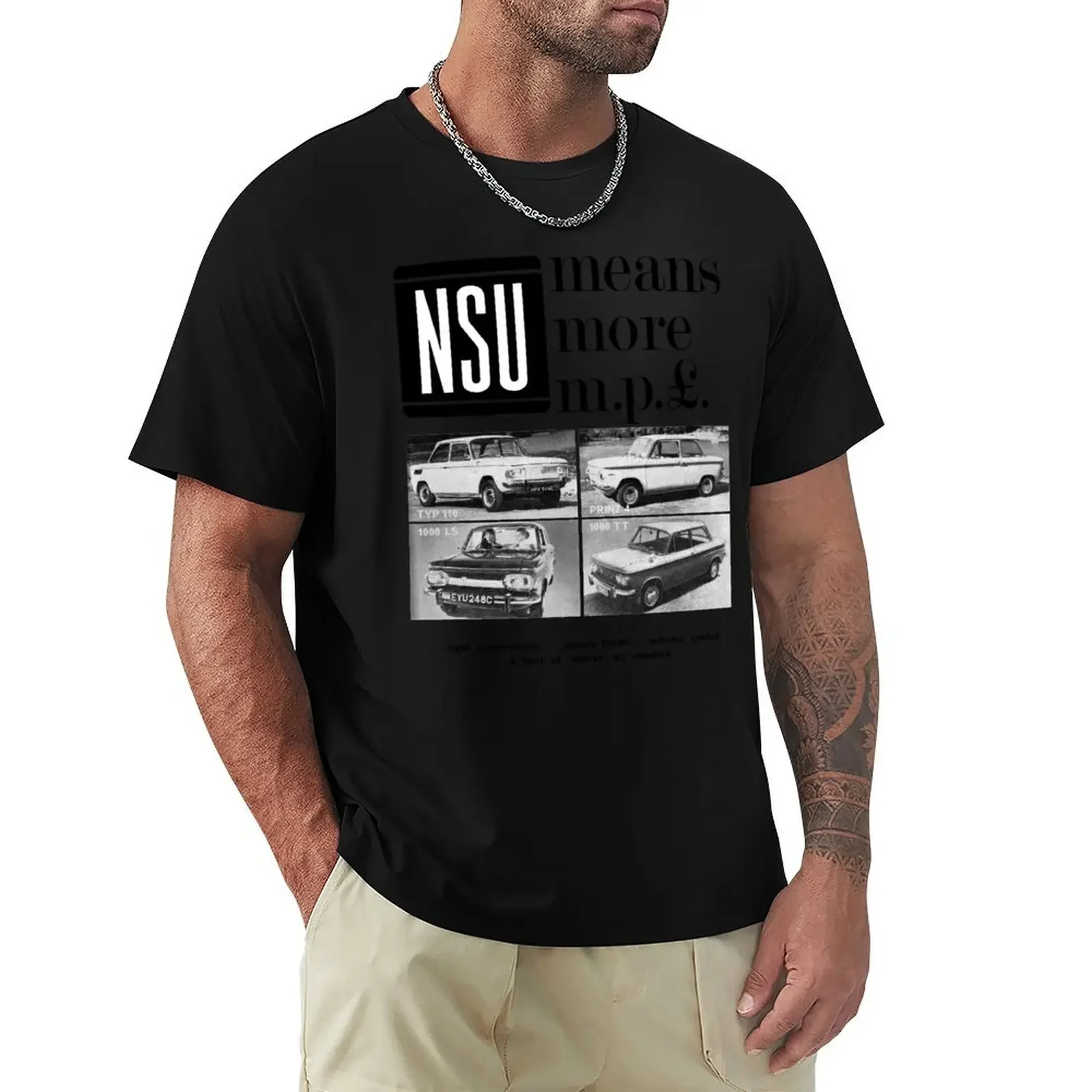 NSU PRINZ T-Shirt custom t shirt anime stuff customs summer clothes funny t shirts men