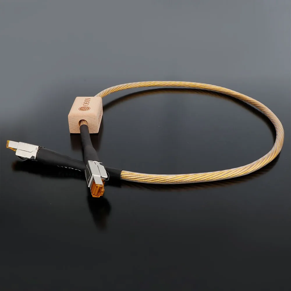 

One Piece Nordost ODIN Gold Silver Plated Conductor Ethernet Cable Cat8 Speed Lan Cable RJ45 Network Patch Cable