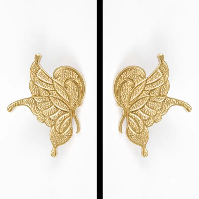 Butterfly Shape Cabinet Handles Solid Brass Wardrobe Pulls Creative Bedroom Wardrobe Dresser Pulls Home Decor Furniture Hardware