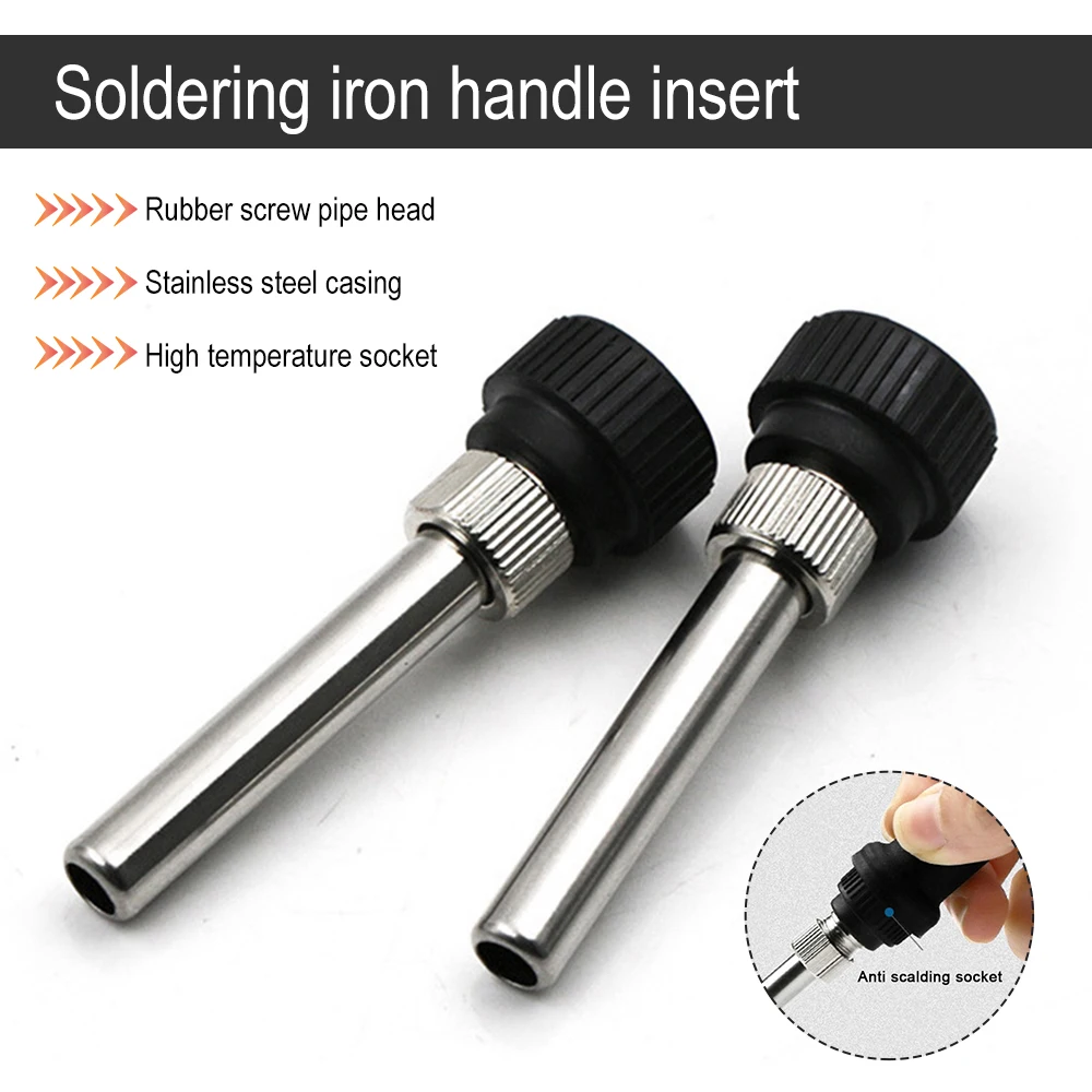 1 set Soldering Iron Tip Socket Soldering Station Iron Handle Accessories for 936 937 938 969 Iron head cannula Iron tip