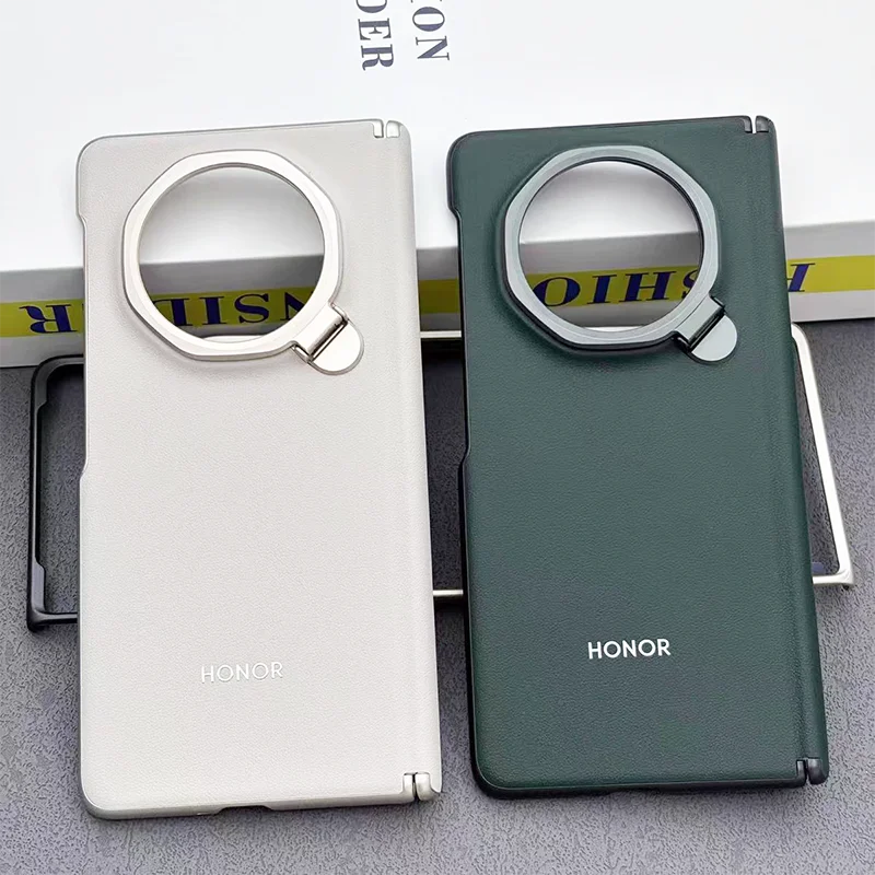 

Magic V3 Premium Leather Bracket Case For Honor Magic V3 FCP-AN10 5G Luxury Business Shockproof Slim Shell With Kickstand & Box