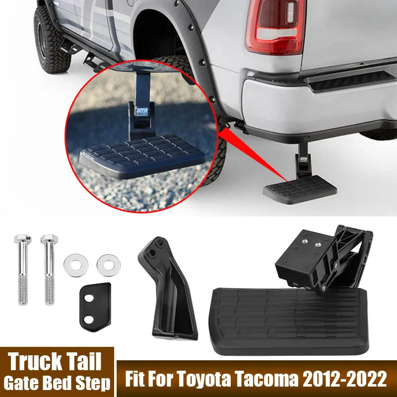 High Quality Car Modified Rear Bed Pedal Retractable Truck Tail Gate Bed Step Car Accessories Fit For Toyota Tacoma 2012-2022