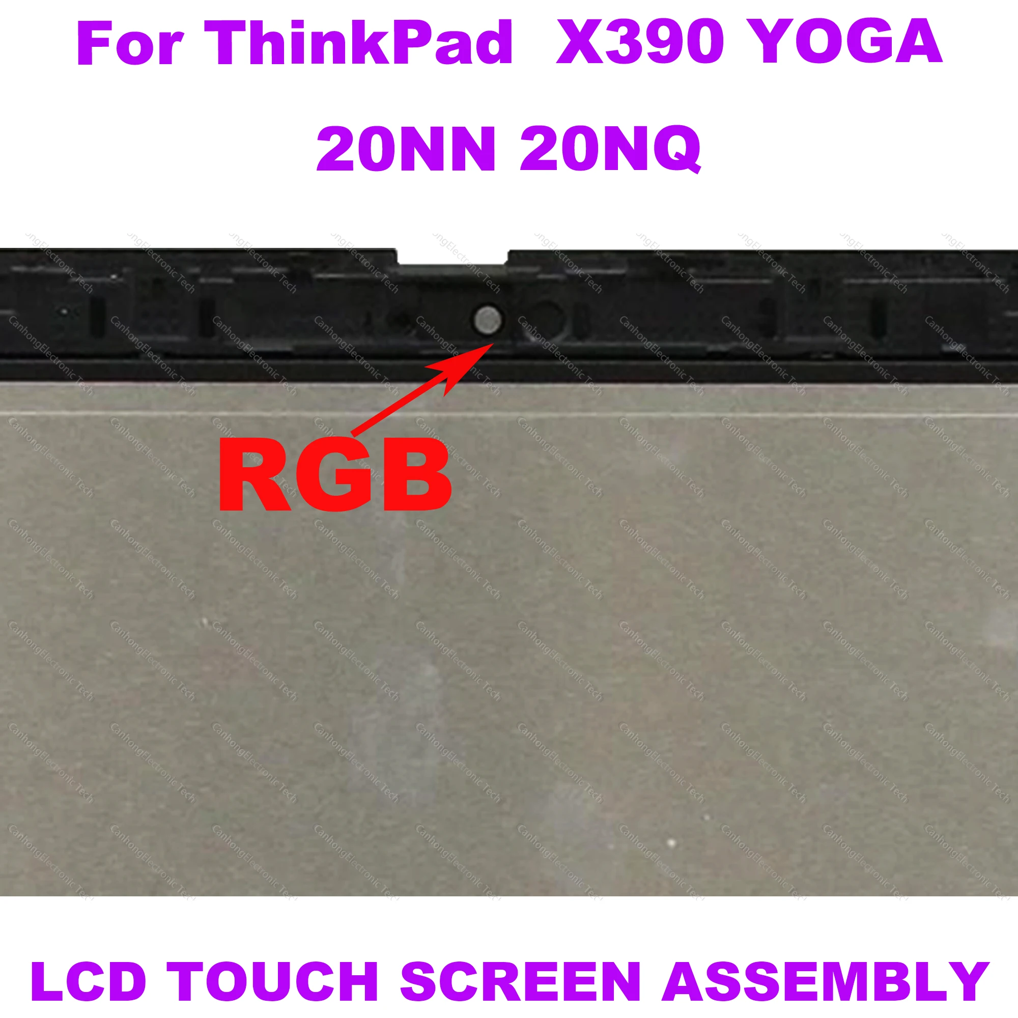 Imagem -03 - para Lenovo Thinkpad X390 Yoga 20nn 20nq Portátil Fhd Display Lcd de Vidro da Tela Toque Digitador Assembléia