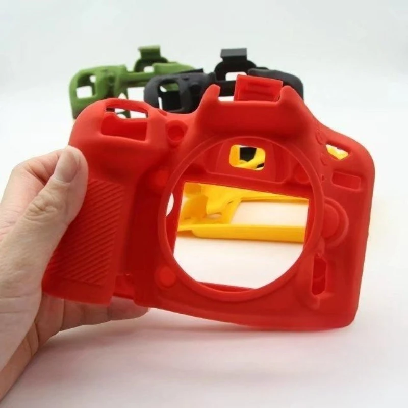 Single Silicone Protective Sleeve Camera bag For Nikon D7200 D7100  Cover Case Skin + Tempered Glass LCD Protective Film