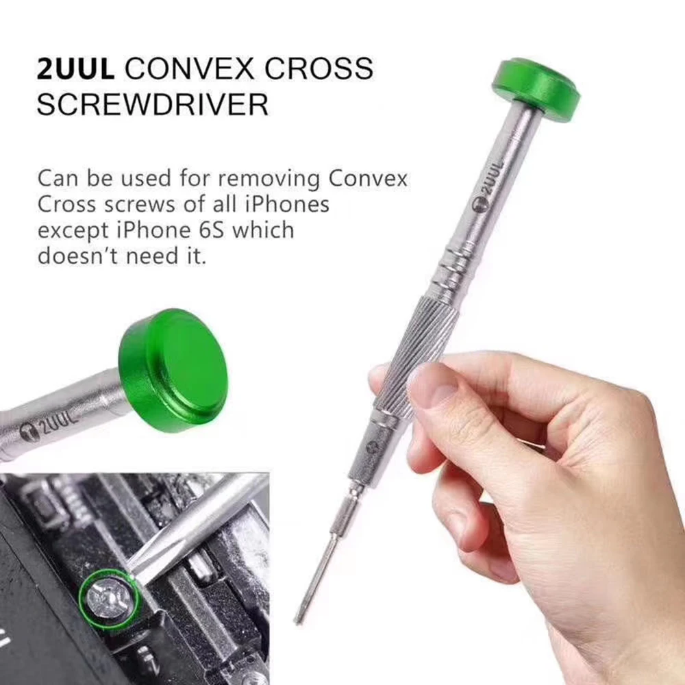 2UUL Precise Magnetic Screwdriver 5-Point 0.8 Convex Cross HEX T2 Phillips 1.5 Y-Type 0.6 For IPhone Android Repair Tool