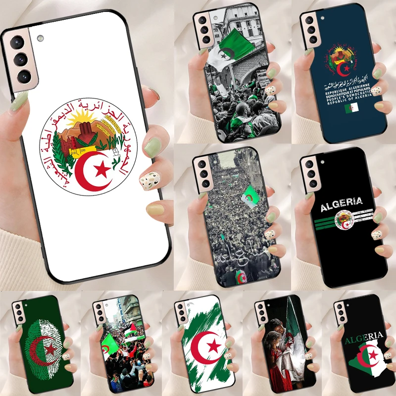 Algerian Emblem Algeria Flag Case For Samsung Galaxy S21 S22 S23 Ultra S20 FE Note 20 Ultra S8 S9 S10 Note 10 Plus Cover