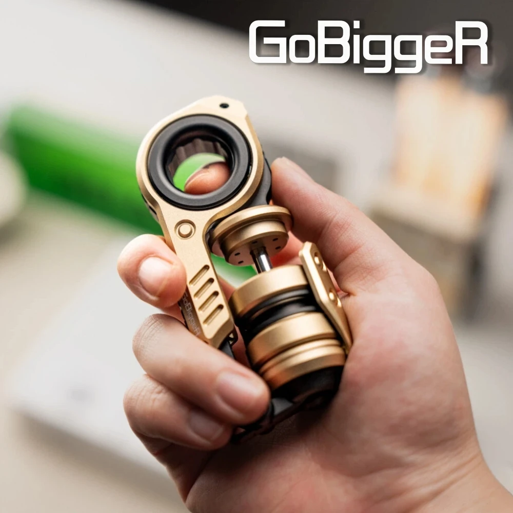 Gobigger Sinian Champagne Gold Aluminum Push Slider Multi-functional Composite Toys EDC Slider Fidget Toy EDC Pocket Toy