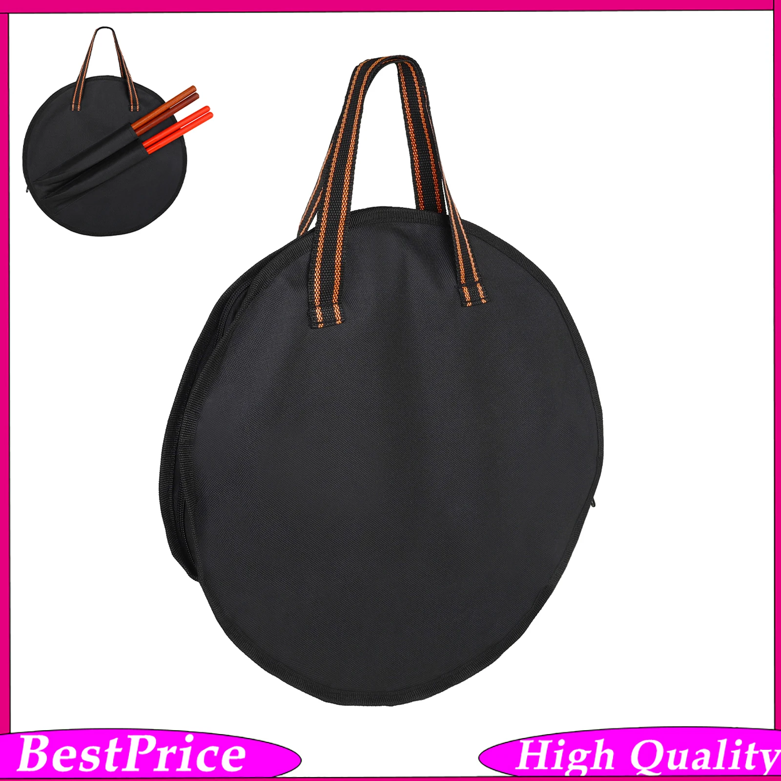 Dumb Drum Bag Oxford Fabric Protective Storage Pouch Handheld Percussion Instrument Carry Case for Drum  Storage Transport Use