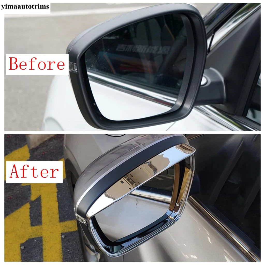 Rearview Mirror Cap Shell / Mirror Rain Eyebrow / Window Wiper Cover Trim Accessories Exterior For Geely Coolray sx11 2022 2023