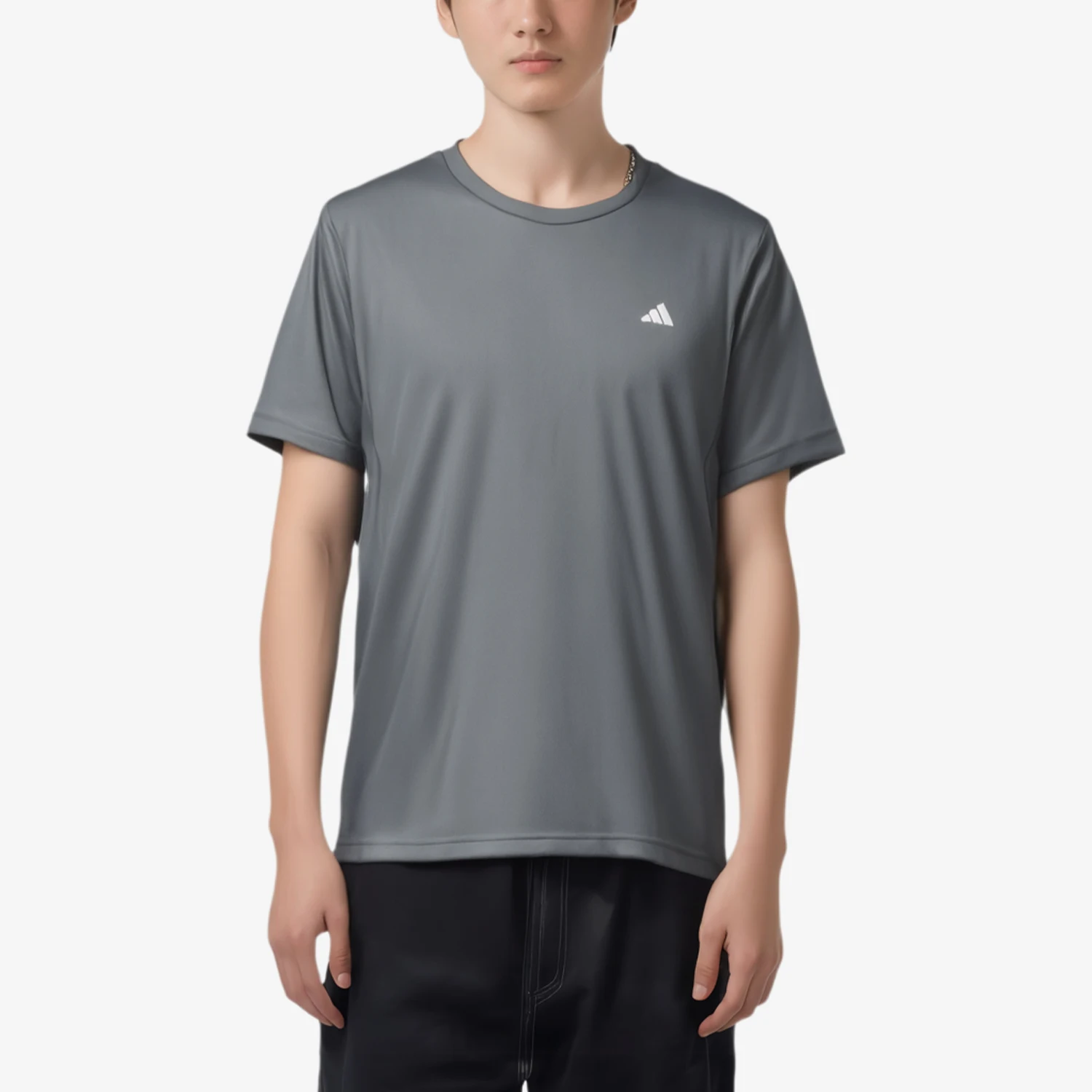 Adidas genuine new men's comfortable and breathable sports round neck short sleeved T-shirt JG1308