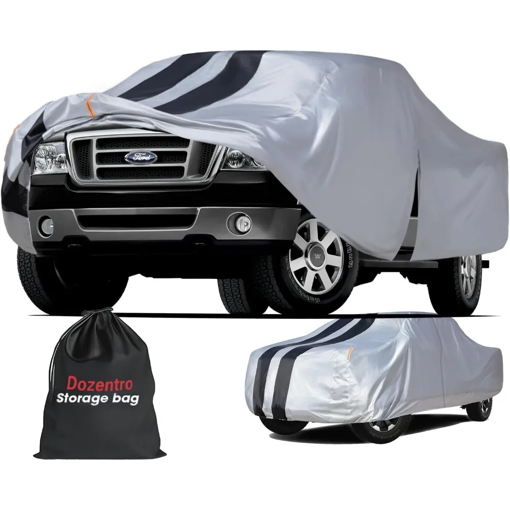 

Custom Fit Truck Cover for 2008-2026 SuperCrew Cab Short Bed with Door Zipper, Waterproof All Weather Protection