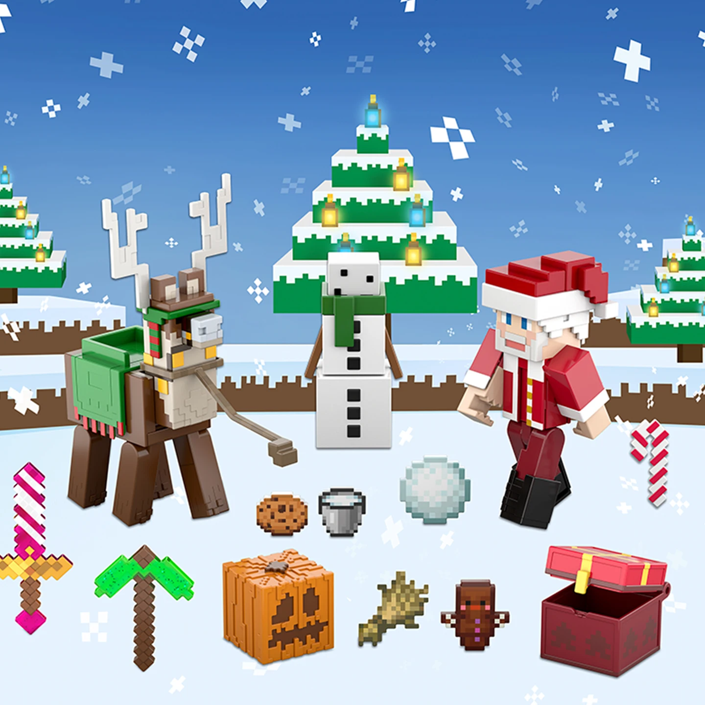 

Mattel Minecraft Christmas Exploration Calendar Restore Game Scenes Kawaii Action Figure Toy Model Gifts