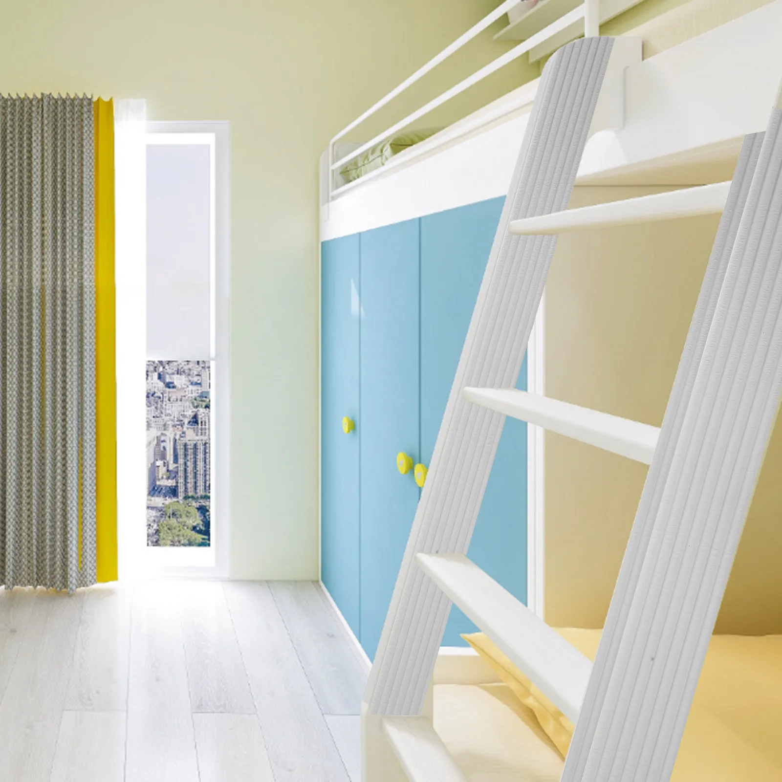 Almohadillas Antideslizantes para Escalones de Literas, Cojín Suave Autoadhesivo de Fácil Instalación, Tapetes de Seguridad para Escaleras de Dormitorios y Lofts, Fundas Protectoras para Escalones de Literas