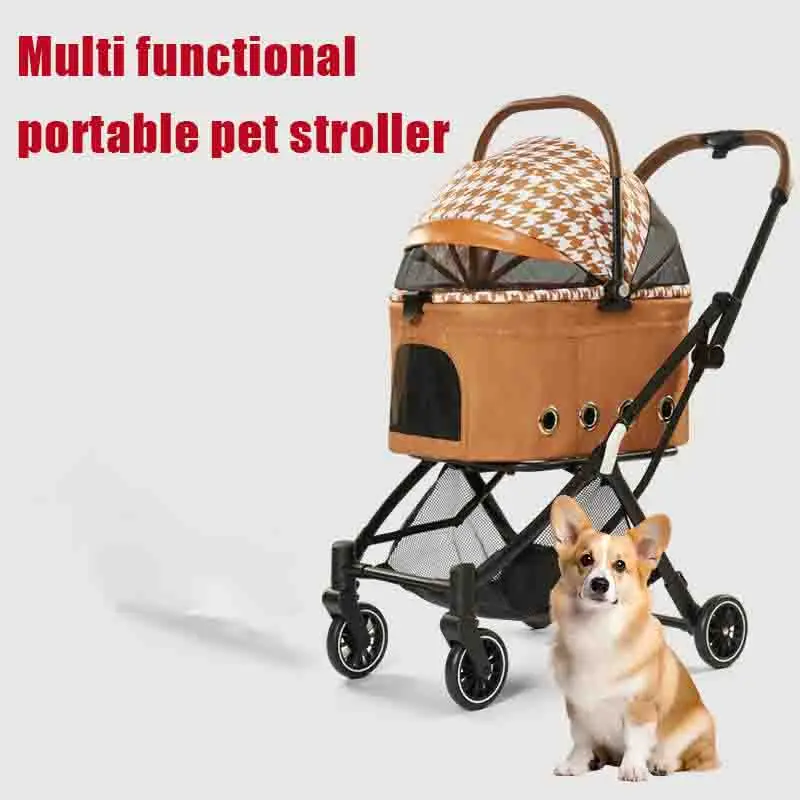 

Dog Stroller Multi Functional Portable Pet Cart Large Space Dog Cart Outdoor Shopping Mall Cat Stroller High-quality 2025 New