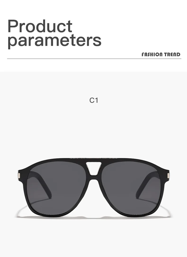 Luxus Marke Designer Großen Rahmen Pilot Sonnenbrille Frauen Für Männer Trend Sonnenbrille Vintage Punk Shades Beliebte Brillen UV400 – Detail 7