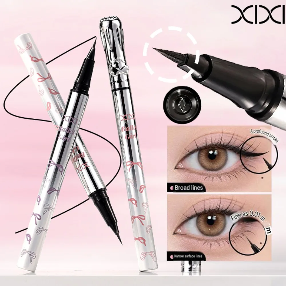 Ultra Fine Liquid Eyeliner Pen Rhombus Tip Smooth Drawing Quick Dry Smudge‑proof Long Lasting Liner For Lower Lash Line Beginner