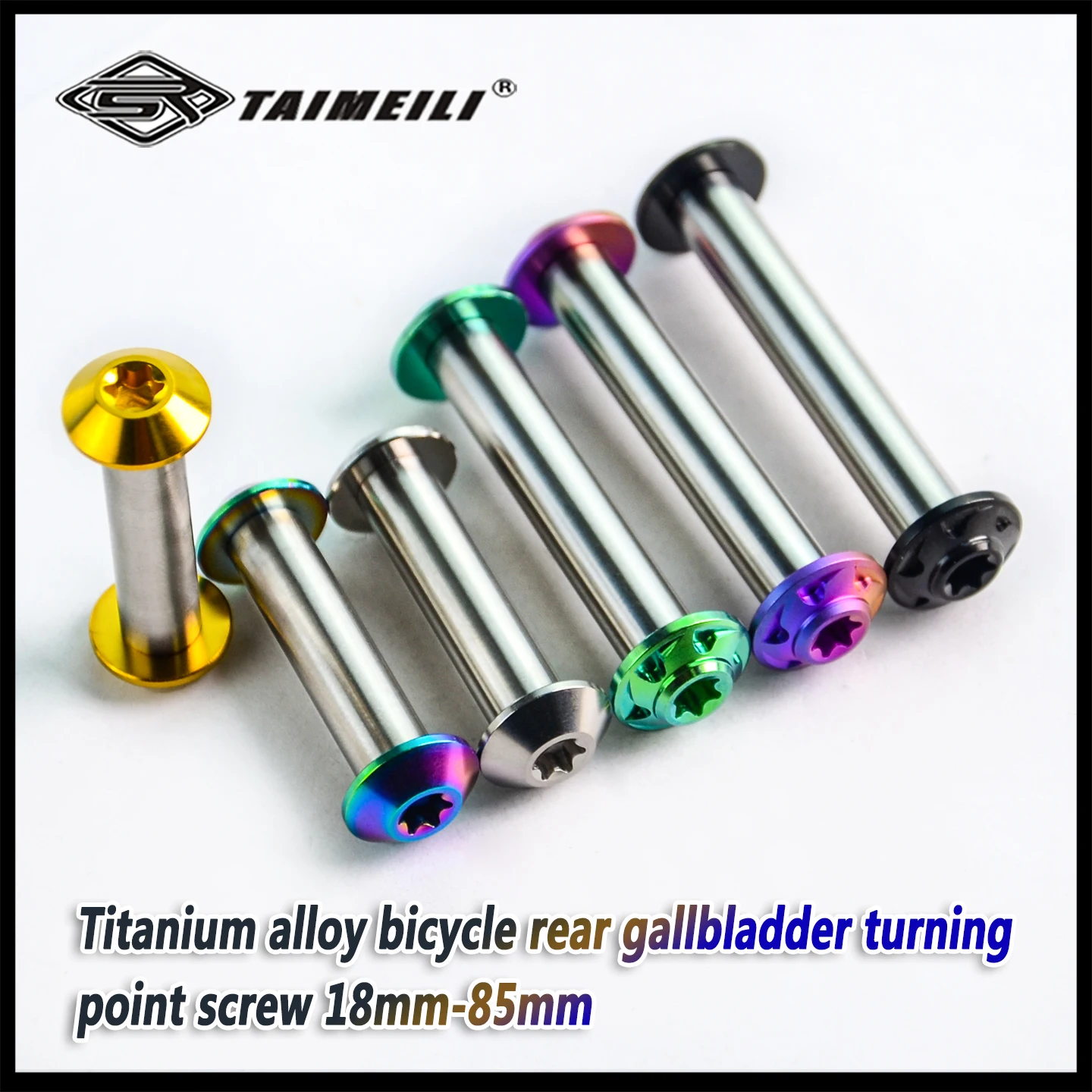 TAIMEILI Titanlegierung Fahrrad-Hinterbaugelenk/Schraube für die Aufhängung 18mm-85mm Reparatur und Modifikation 1 Stück – Detail 5