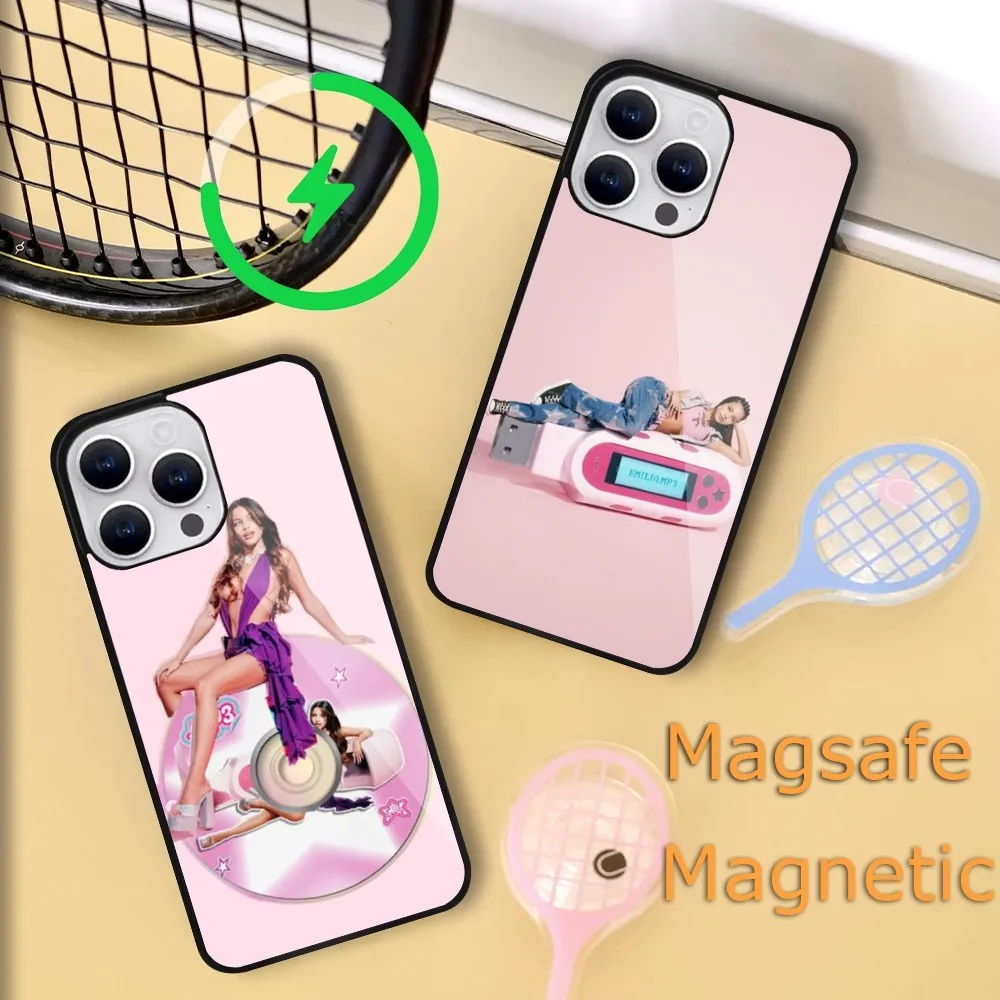 

Singer Emilia Mernes mp3 Phone Case For iPhone 16 15 14 13 12 11 Plus Pro Max Magsafe Magnetic Wireless Charging