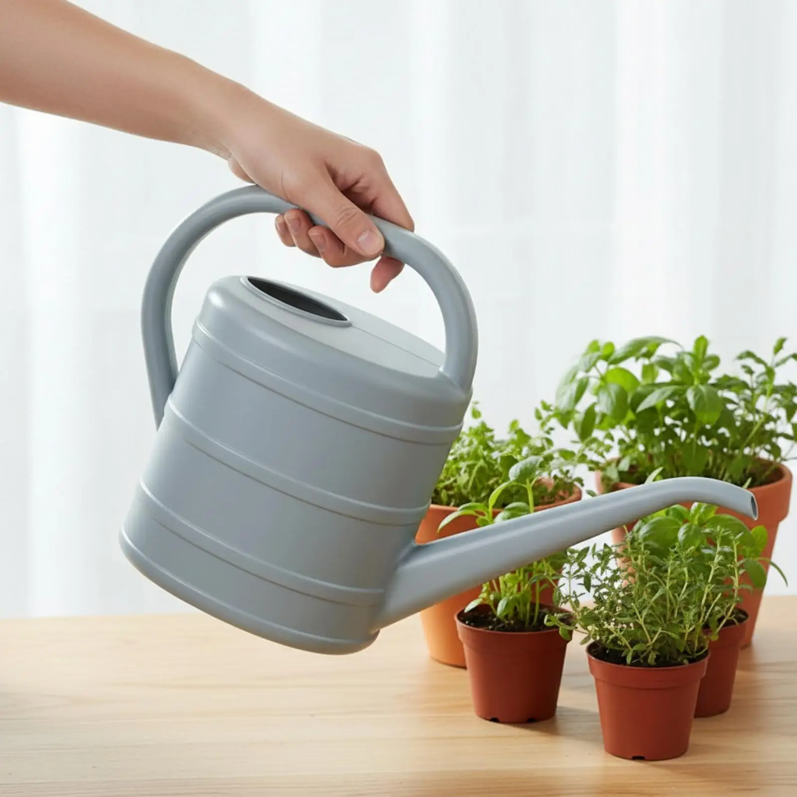Watering Can with Long Spout Easy to Clean Garden Tool for Patio, Gardeners view 5