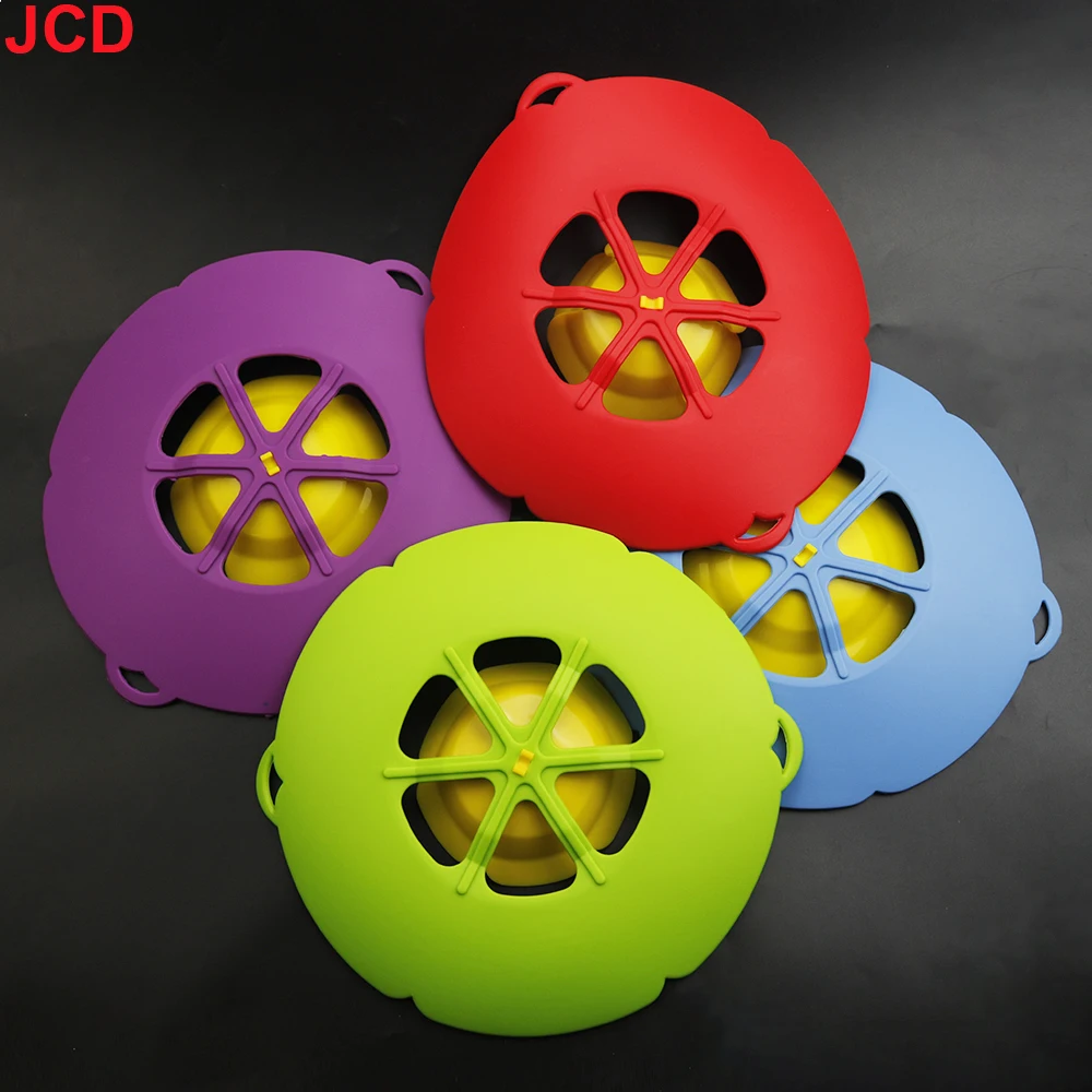JCD 1pcs 26CM Silicone Overflow Proof Dustproof Pot Cover Kitchen High Temperature Resistant Splash Proof Anti Boiling Pot Cover
