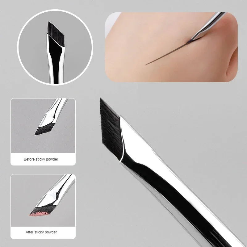 Upgrade Blade Eyeliner Ultra cienki kąt płaski pędzel do brwi pod oczami umieścić pędzel do makijażu precyzyjny detal pędzel