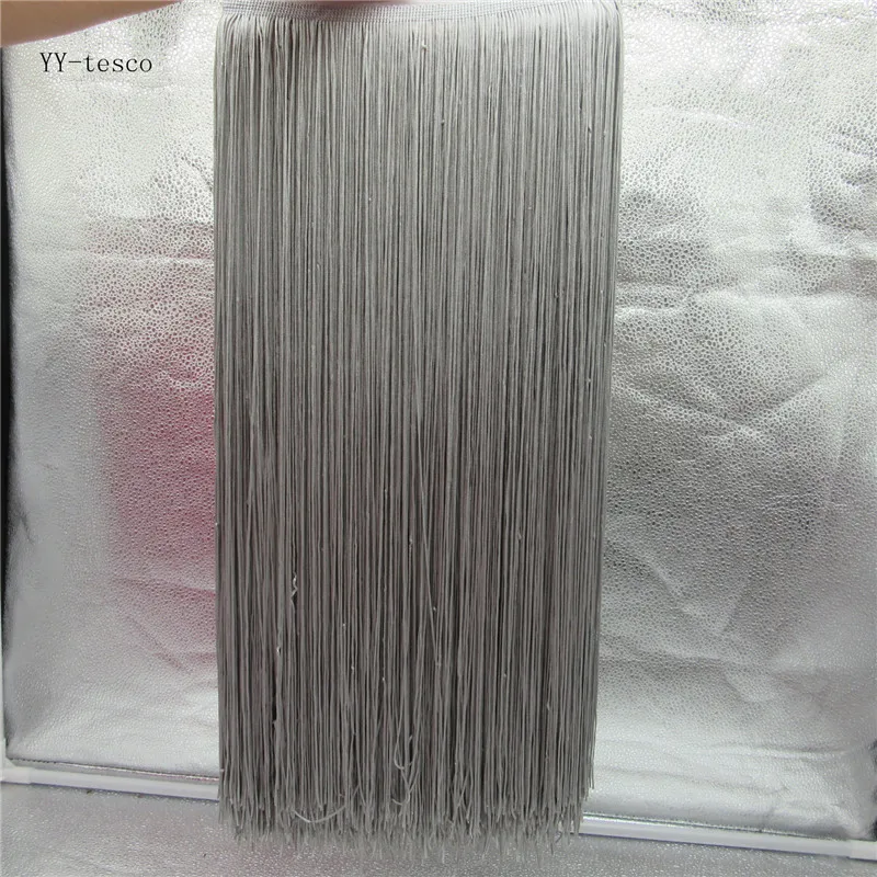 

YY-tesco 10 Meters 100cm Wide Fringe Trim Lace Tassel gray Fringe Trimming Lace For DIY Latin Dress Stage Clothes Accessories