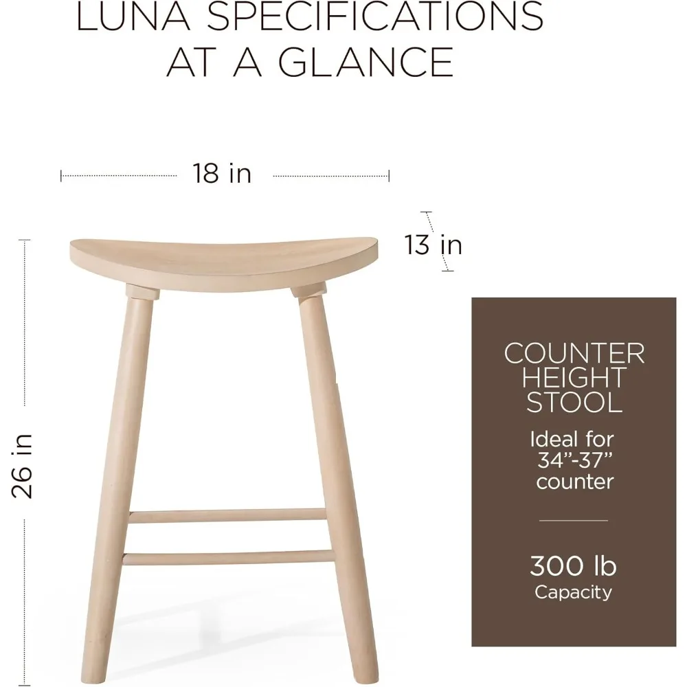 Farmhouse Wood Counter Barstool, cozinha ilha bancada, balcão altura Bar Stool, moderno