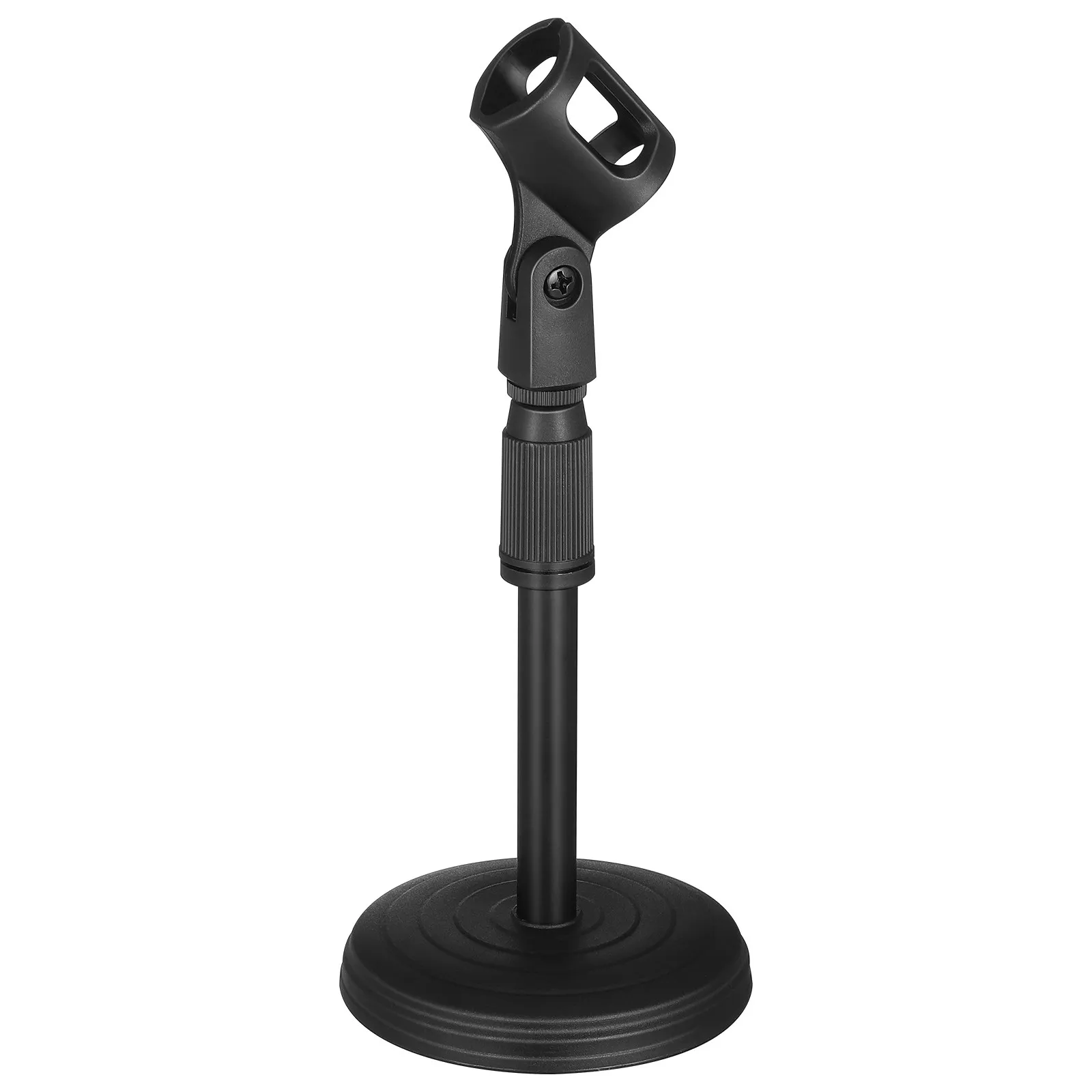 Desktop Microphone Stand Adjustable Height with Mic Clip for Live Streaming Conference Recording Speech Desktop Mount Compact