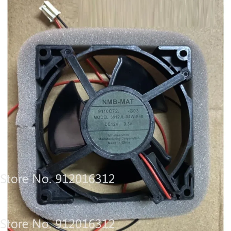 Cooler Fan NMB-MAT 3612JL-04W-S40 12V 0.3A Refrigerato-heat Dissipation DC Motor Fan