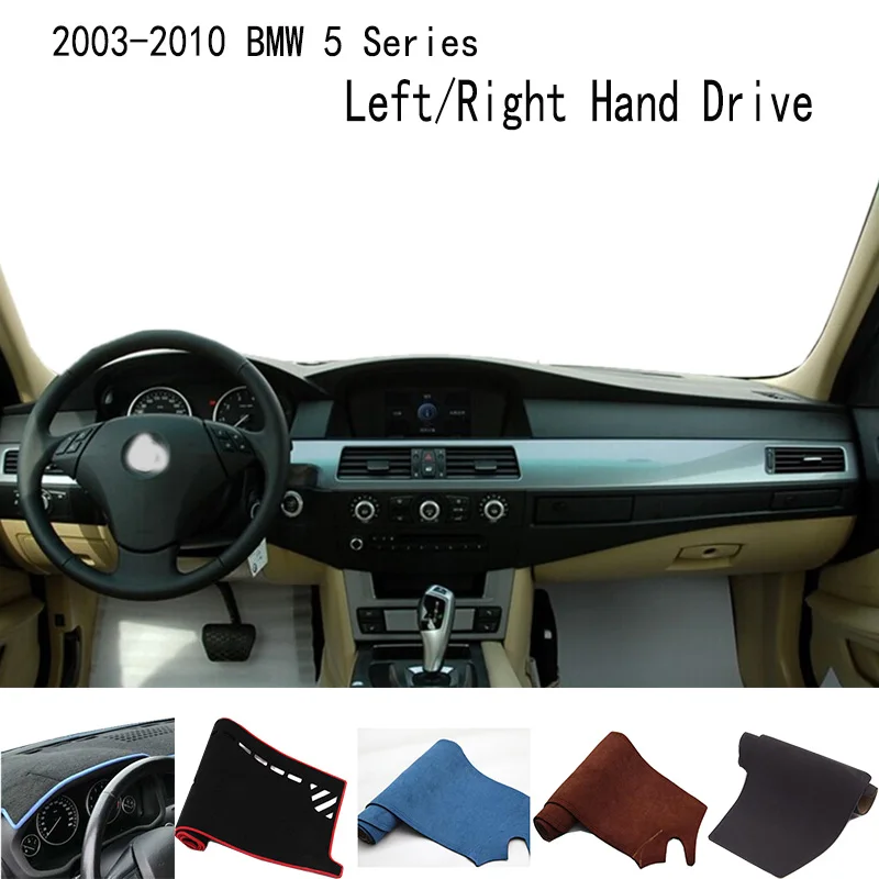 Dla 2003-2010 BMW serii 5 E60 E61 530D 525I Akcesoria Pokrywa deski rozdzielczej Panel przyrządów Mata rozdzielcza Dashmat Podkładka ochronna