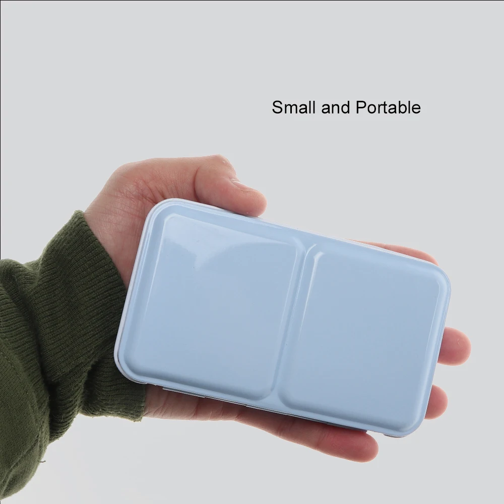 SeamiArt-caja de pintura plegable de Metal portátil para subpaquete de acuarela, medias sartenes, almacenamiento de acuarela sólida, suministros de arte