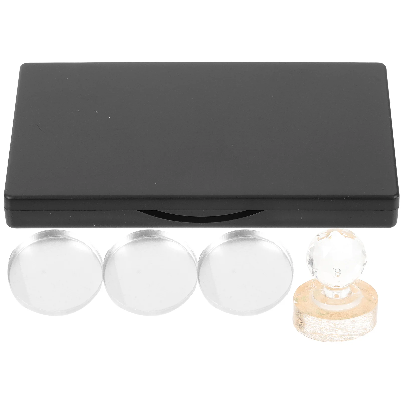 Paleta de sombra de ojos vacía, contenedor de maquillaje ligero y resistente con espejo, bandeja portátil para almacenamiento de bálsamo labial y rubor, 1 Juego