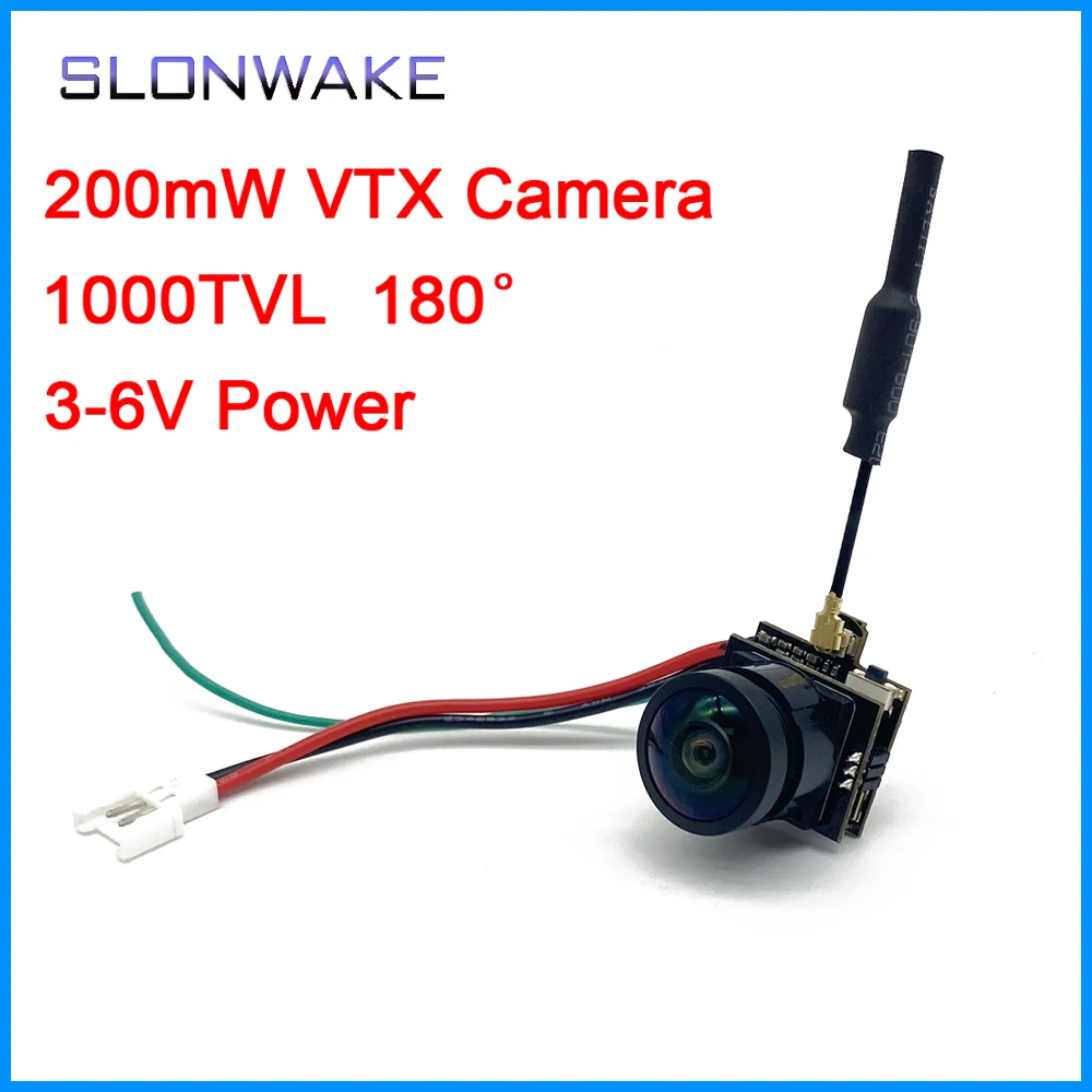 5.8G 48ch 200Mw Verstelbare Fpv Zender Raceband 1000tvl Mini Fpv Micro Aio 180 Hoek Camera Ondersteunt Beeld Flipping Voor Rc