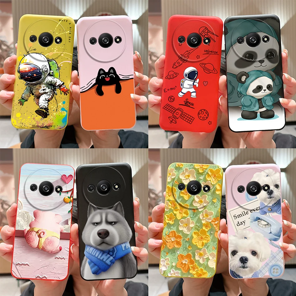 Astronaut Case For Xiaomi Redmi A3 Phone Case Etui Redmi A3 global version Cover Soft Silicone Redmi A3 A 3 RedmiA3 Funda Pouch