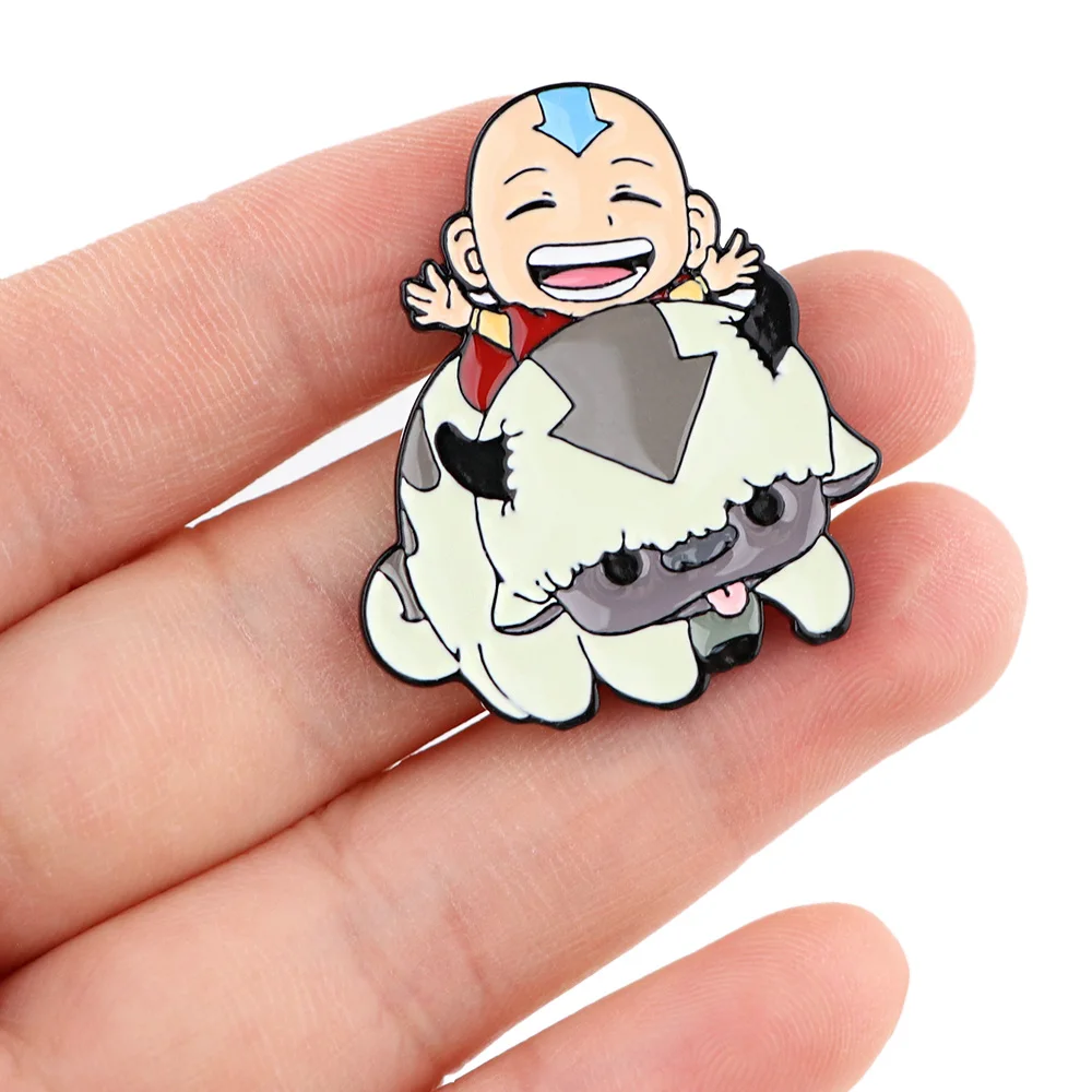 Cartoon Anime Avatar Appa Emaille Pin Nette Anime Abzeichen Brosche für Kleidung Rucksack Hut Mode Schmuck Zubehör Kinder Geschenke