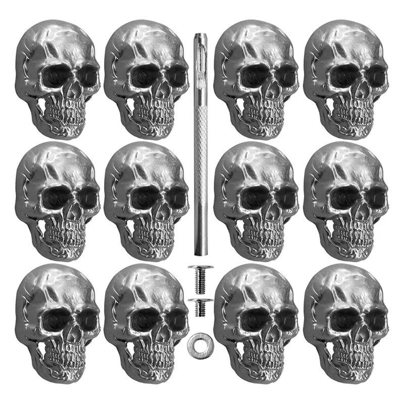 

Skull Rivets Buttons Stud Conchos Pins Forleather Craft, Leather Belts, Shoes, Bags, Fabric A-A55G