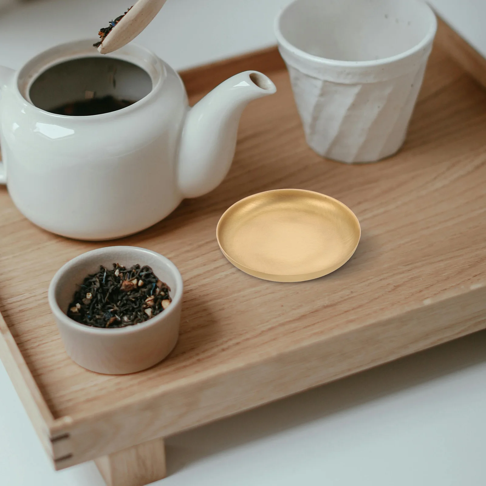 

1pcs Copper Coaster Round Cup Pad Heat Insulation Drink Coaster For Kitchen Home Decor Reusable Mug Mat Table Accessory