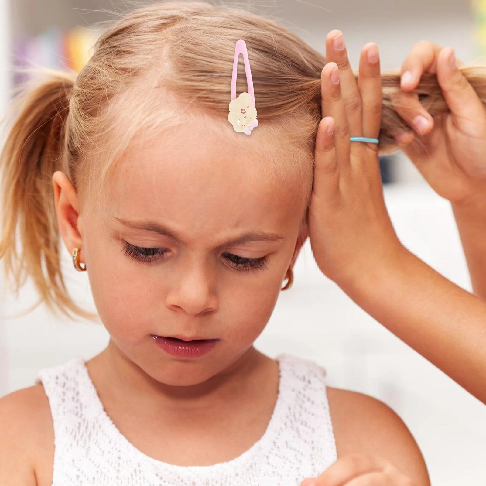 

6Pcs Kids Hair Accessories Cute Heart Cloud Rabbit Shape Barrettes Girls Hair Clips for Valentine's Day Cute Girls Hairpin